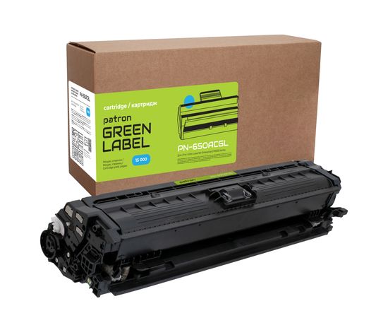 Купить Картридж совместимый HP 650A (CE271A) Green Label, голубой Patron (PN-650AСGL) по лучшей цене