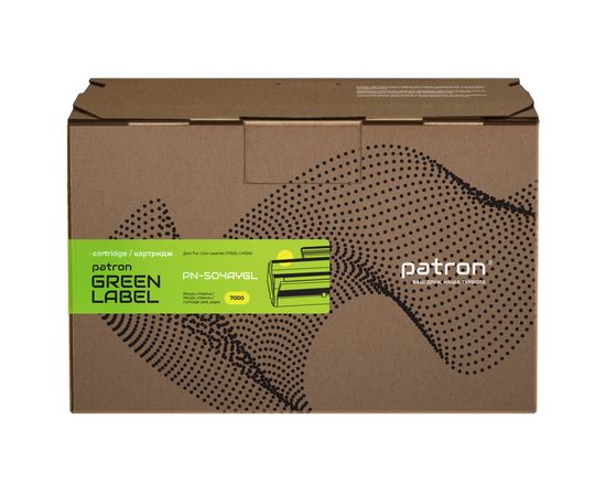 Купить Картридж совместимый HP 504A (CE252A) Green Label, желтый Patron (PN-504AYGL) по лучшей цене