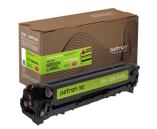 Купить Картридж совместимый HP 128A (CE323A) Green Label, пурпурный Patron (PN-128AMGL) по лучшей цене