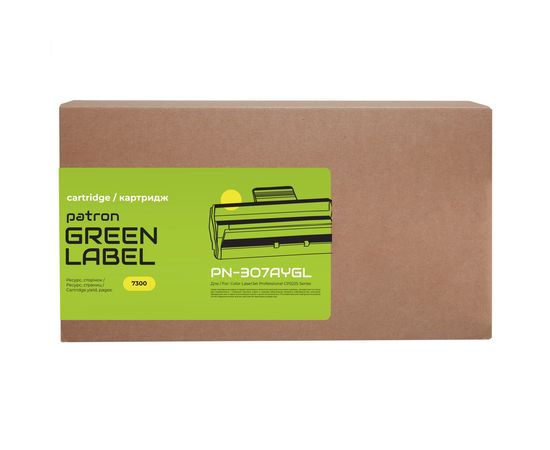 Купить Картридж совместимый HP 307A (CE742A) Green Label, желтый Patron (PN-307AYGL) по лучшей цене