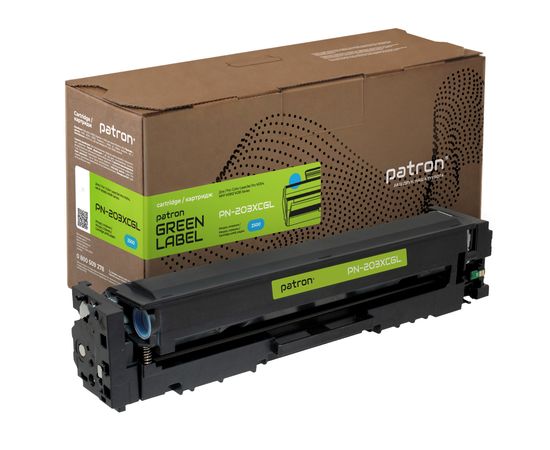 Купить Картридж совместимый HP 203X (CF541X) голубой Green Label Patron (PN-203XCGL) по лучшей цене
