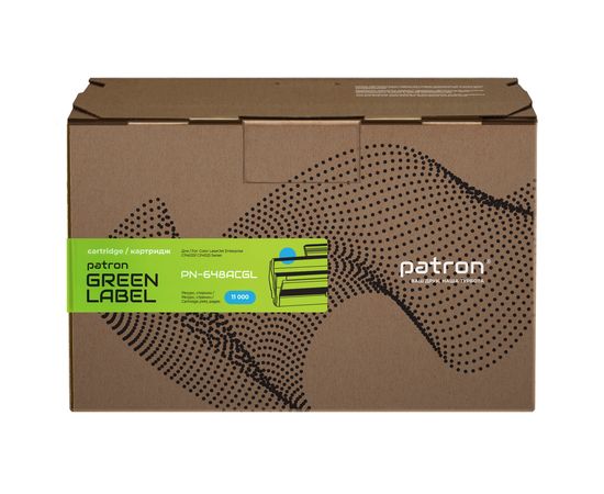 Купить Картридж совместимый HP 648A (CE261A) Green Label, голубой Patron (PN-648ACGL) по лучшей цене