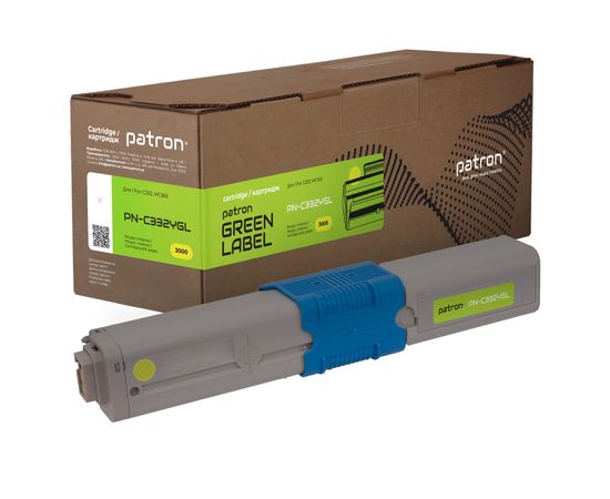 Купить Тонер-картридж совместимый Oki 46508733 Green Label, желтый Patron (PN-C332YGL) по лучшей цене
