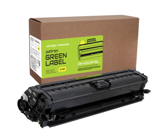 Купить Картридж совместимый HP 650A (CE272A) Green Label, желтый Patron (PN-650AYGL) по лучшей цене