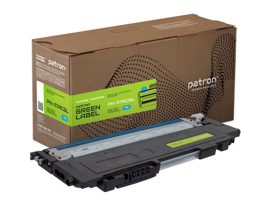 Купить Тонер-картридж совместимый HP 117A (W2071A) Green Label, голубой Patron (PN-117AСGL) по лучшей цене
