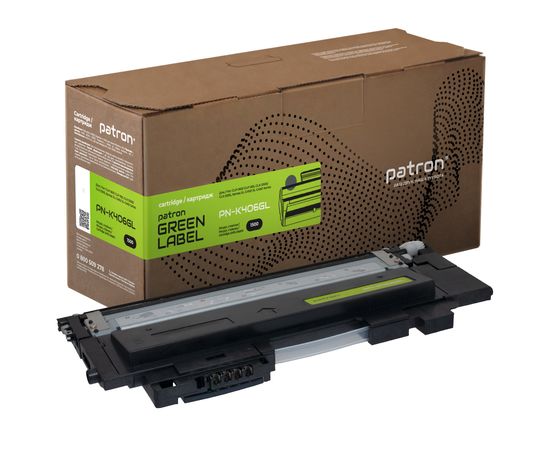 Купить Тонер-картридж совместимый Samsung CLT-K406S Green Label, черный Patron (PN-K406GL) по лучшей цене