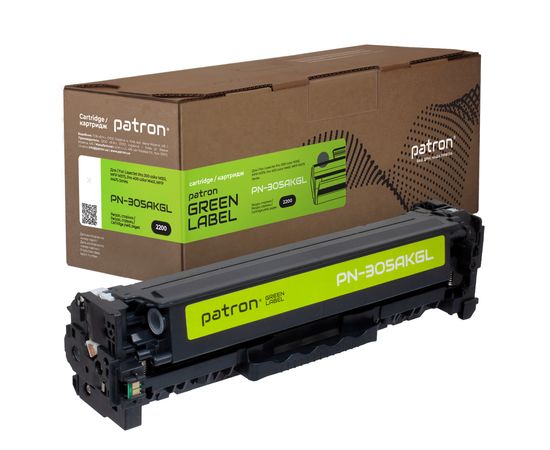 Купить Картридж совместимый HP 305A (CE410A) черный Green Label Patron (PN-305AKGL) по лучшей цене