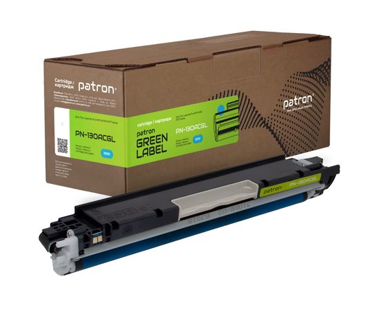 Купить Тонер-картридж совместимый HP 130A (CF351A) Green Label, голубой Patron (PN-130ACGL) по лучшей цене