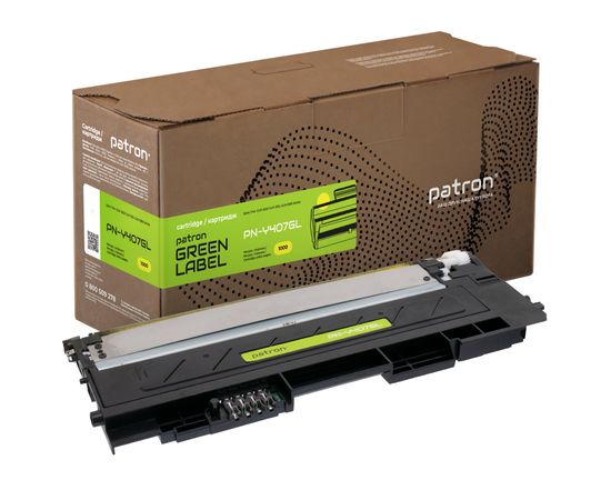 Купить Тонер-картридж совместимый Samsung CLT-Y407S Green Label, желтый Patron (PN-Y407GL) по лучшей цене