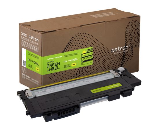 Купить Тонер-картридж совместимый Samsung CLT-Y406S Green Label, желтый Patron (PN-Y406GL) по лучшей цене