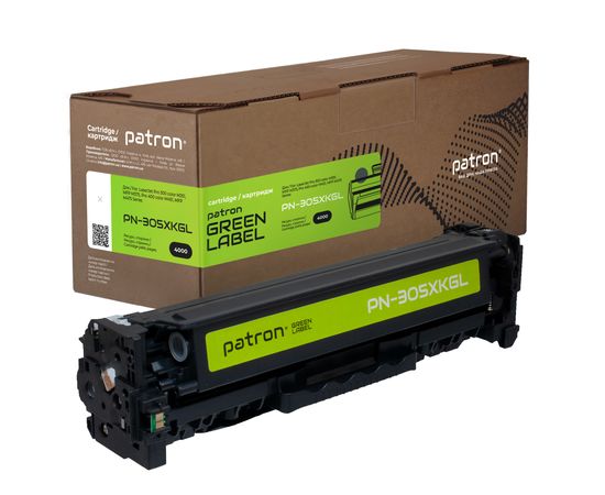 Купить Картридж совместимый HP 305X (CE410X) черный Green Label Patron (PN-305XKGL) по лучшей цене