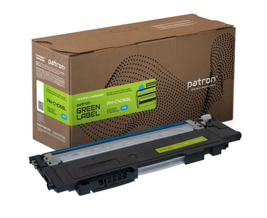 Купить Тонер-картридж совместимый Samsung CLT-C406S Green Label, голубой Patron (PN-C406GL) по лучшей цене