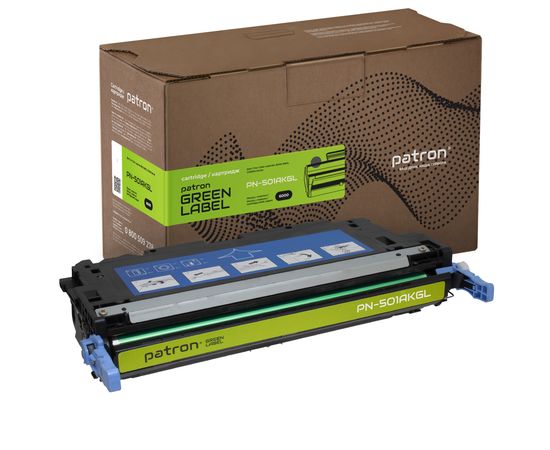 Купить Картридж совместимый HP 501A (Q6470A) Green Label, черный Patron (PN-501AKGL) по лучшей цене