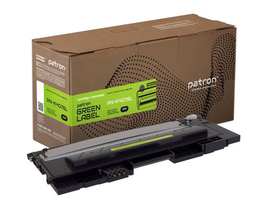 Купить Тонер-картридж совместимый Samsung CLT-K407S Green Label, черный Patron (PN-K407GL) по лучшей цене