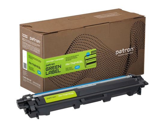 Купить Тонер-картридж совместимый Brother TN-241C, голубой Green Label Patron (PN-TN241CGL) по лучшей цене