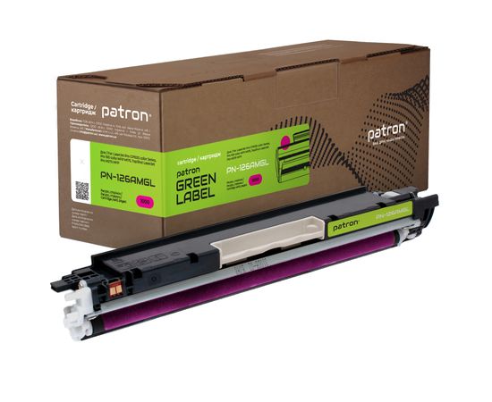 Купить Тонер-картридж совместимый HP 126A (CE313A) Green Label, пурпурный Patron (PN-126AMGL) по лучшей цене