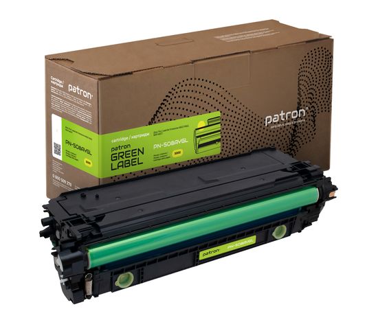 Купить Картридж совместимый HP 508A (CF362A) Green Label, желтый Patron (PN-508AYGL) по лучшей цене