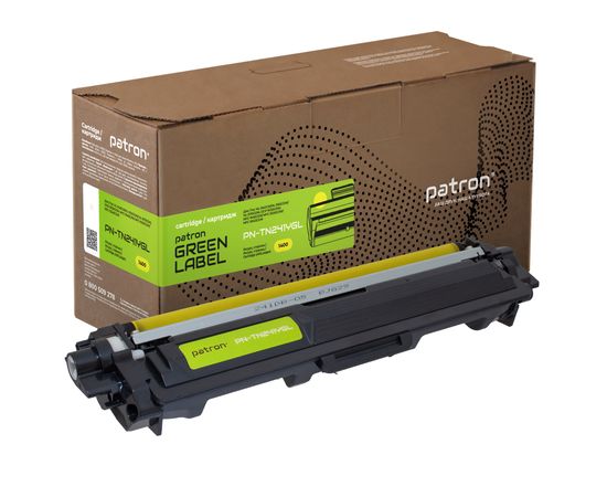 Купить Тонер-картридж совместимый Brother TN-241Y, желтый Green Label Patron (PN-TN241YGL) по лучшей цене