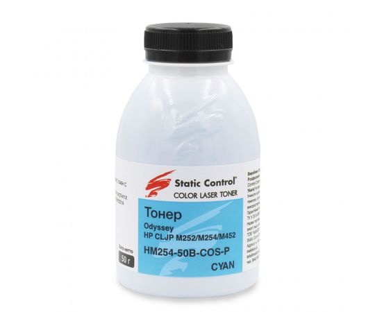 Купить тонер Odyssey HP CLJP M252/M254/M452 50г cyan (фасованный) Static Control по лучшей цене