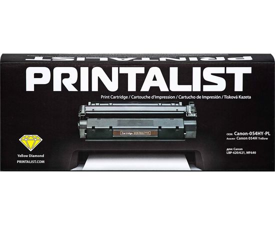 Купить Картридж тонерный PRINTALIST для Canon LBP-620/621, MF640 аналог Canon 054H Yellow (Canon-054HY-PL) по лучшей цене