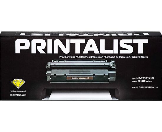 Купить Картридж тонерный PRINTALIST для HP CLJ M280/M281/M254 аналог CF542X Yellow (HP-CF542X-PL) по лучшей цене