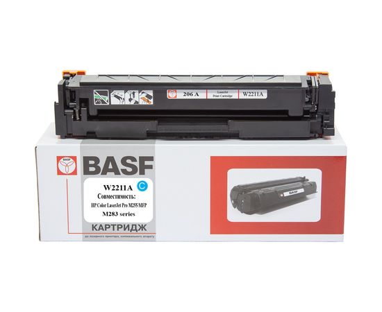 Купить Картридж тонерный BASF для HP CLJ M255, MFP M282/M283 аналог W2211A Cyan (BASF-KT-W2211A-WOC) без чипа по лучшей цене