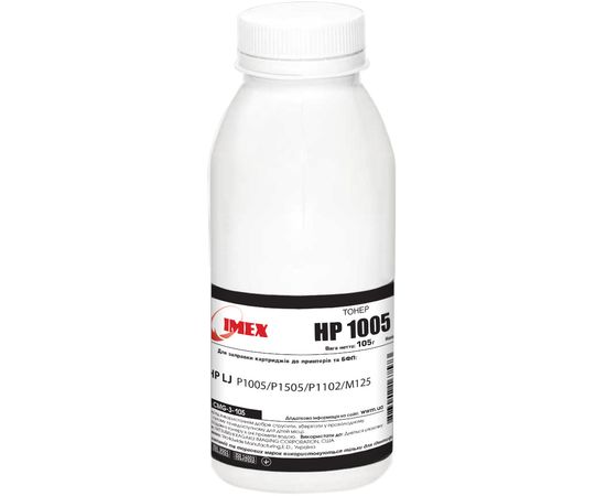 Купить Тонер IMEX для HP LJ P1005/P1505/P1102/M125 бутль 105г Black (CMG-3-105) по лучшей цене