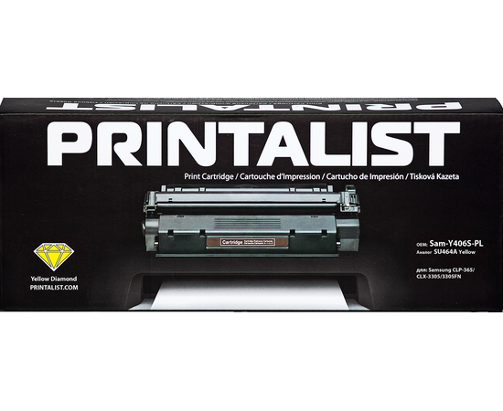 Купить Картридж тонерный PRINTALIST для Samsung CLP-365/CLX-3305/3305FN аналог SU464A Yellow (Sam-Y406S-PL) по лучшей цене