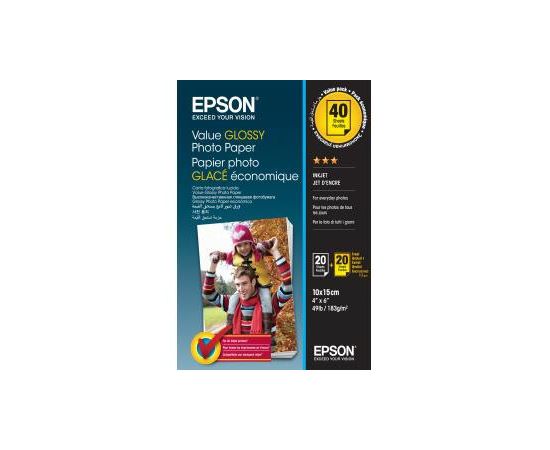 Купить Бумага Epson Value Glossy Photo 183 г/м2, 10см x 15см, 2шт x 20л (C13S400044) по лучшей цене