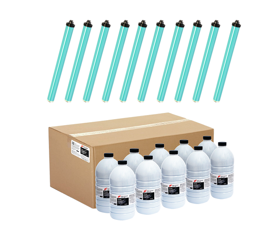 Купить тонер HP LJ P1505/P1606 10шт по 1кг (фасованный) +10 фотобарабанов (Green) Static Control по лучшей цене