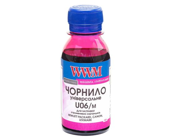 Купить Чернила WWM для Canon/HP/Lexmark 100г Magenta Водорастворимые (U06/M-2) универсальные по лучшей цене