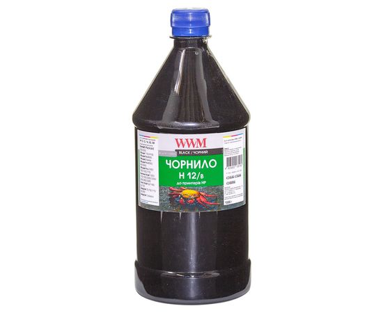 Купить Чернила WWM для HP №10/11/12 1000г Black Водорастворимые (H12/B-4) по лучшей цене