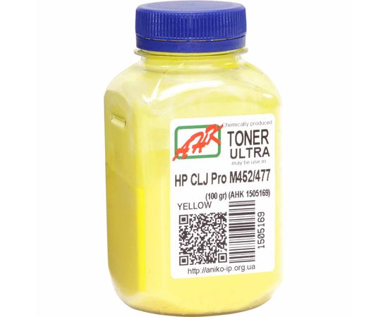 Купить Тонер АНК для HP CLJ Pro M452/477 бутль 100г Yellow (1505169) ULTRA COLOR по лучшей цене