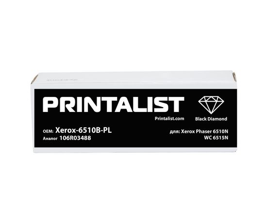 Купить Туба с тонером PRINTALIST для Xerox Phaser 6510N, WC 6515N аналог 106R03488 Black (Xerox-6510B-PL) по лучшей цене