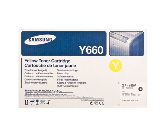 Купить Тонер-картридж CLP-Y660A желтый Samsung (CLP-Y660A) по лучшей цене