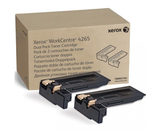 Купить Картридж тонерный Xerox для WorkCentre 4265 2x25000 копий Black 2шт (106R03103) Двойная упаковка по лучшей цене