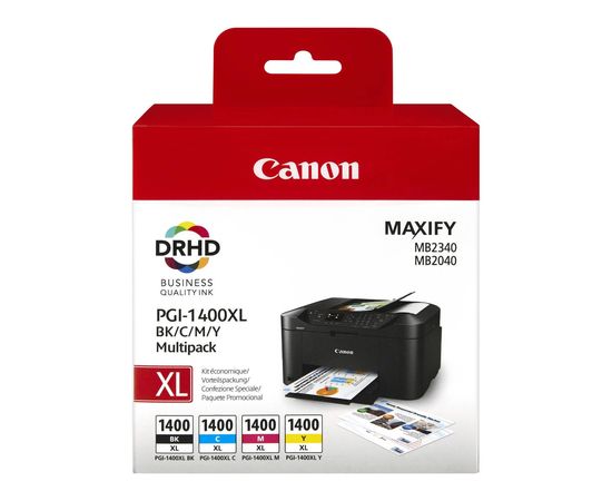 Купить Комплект струйных картриджей Canon для Maxify MB2040/MB2340 PGI-1400 XL B/C/M/Y (9185B004) Multipack по лучшей цене