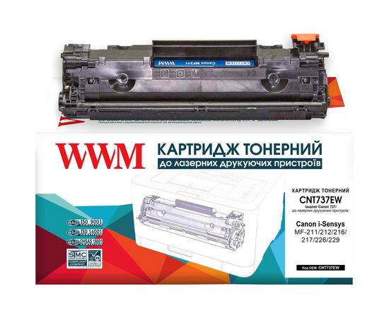 Купить Картридж тонерный WWM для Canon MF211/232/247, HP LJ M201/225 аналог Canon 737/CF283X Black (CNT737EW) по лучшей цене