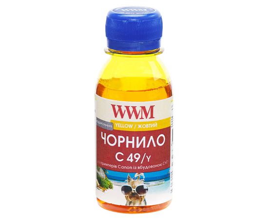 Купить Чернила WWM GI-490Y для Canon Pixma G1400/2400/3400 100г Yellow Водорастворимые (C49/Y-2) по лучшей цене