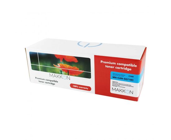 Купить картридж Canon 718 (SG118C) Makkon 2.8k cyan по лучшей цене