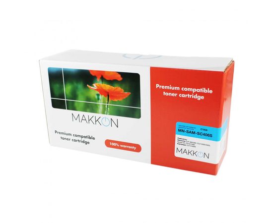 Купить картридж Samsung CLT-C406S (SC406S) Makkon 1k cyan по лучшей цене