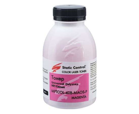 Купить тонер универсальный Odyssey HP/Canon 40г magenta (фасованный) Static Control по лучшей цене