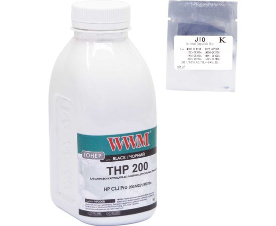 Купить Тонер+чип WWM для HP CLJ Pro 200/M251/M276n ( тонер WWM, чип WWM) бутль 50г Black (TC200B) по лучшей цене