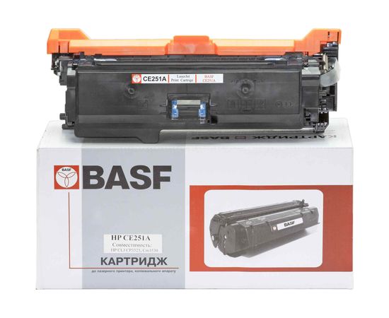 Купить Картридж тонерный BASF для HP CLJ CM3530/CP3525 аналог CE251A Cyan (BASF-KT-CE251A) по лучшей цене