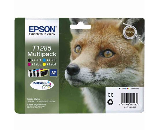 Купить Комплект струйных картриджей Epson для Stylus SX125/SX420W/SX425W B/C/M/Y (C13T12854012) по лучшей цене