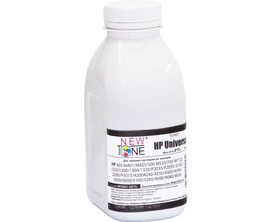 Купить Тонер NewTone для HP LJ универсальный бутль 215г Black (HPUNIV-N215) по лучшей цене