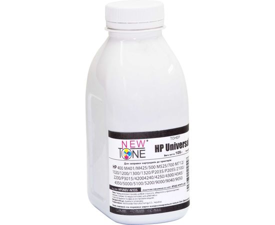 Купить Тонер NewTone для HP LJ универсальный бутль 105г Black (HPUNIV-N105) по лучшей цене