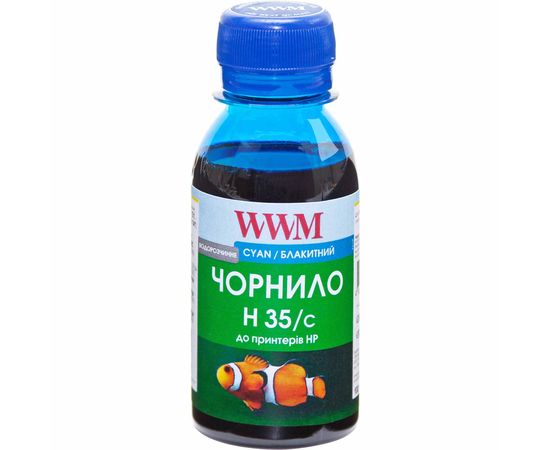 Купить Чернила WWM для HP №22/134/121 100г Cyan Водорастворимые (H35/C-2) для СНПЧ по лучшей цене
