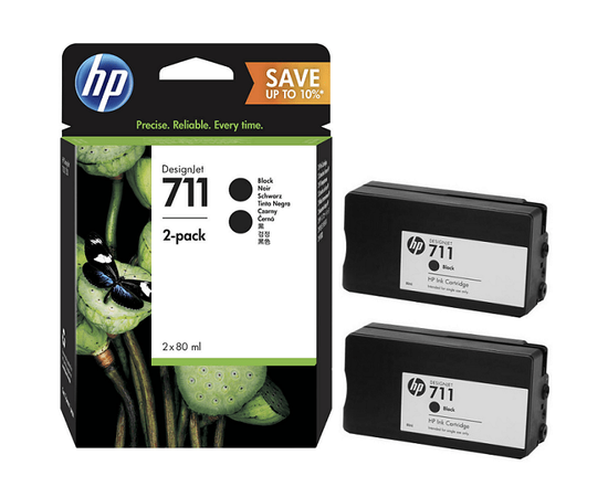 Купить Картридж HP для DesignJet T120/T520 HP 711 Black (P2V31A) двойная упаковка по лучшей цене