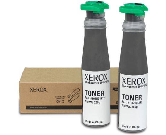 Купить Туба с тонером Xerox для WC 5016/5020 2x6300 копий Black (106R01277) комплект из 2шт по лучшей цене